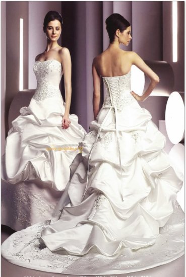 Strapless Style LACE Wedding Dress Bridesmaid Bridal Gown Custom
