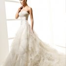 Strapless Style LACE Wedding Dress Bridesmaid Bridal Gown Custom