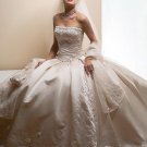 Strapless Style LACE Wedding Dress Bridesmaid Bridal Gown Custom
