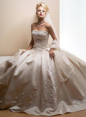 Strapless Style LACE Wedding Dress Bridesmaid Bridal Gown Custom