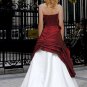 Strapless Style LACE Wedding Dress Bridesmaid Bridal Gown Custom