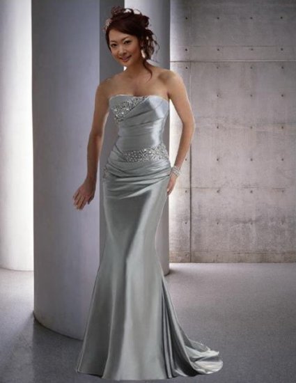 Strapless Style LACE Wedding Dress Bridesmaid Bridal Gown Custom
