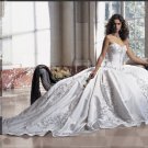 Strapless Style LACE Wedding Dress Bridesmaid Bridal Gown Custom