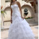 Strapless Style LACE Wedding Dress Bridesmaid Bridal Gown Custom