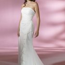 Strapless Style LACE Wedding Dress Bridesmaid Bridal Gown Custom