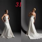 Strapless Style LACE Wedding Dress Bridesmaid Bridal Gown Custom