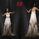 Strapless Style LACE Wedding Dress Bridesmaid Bridal Gown Custom