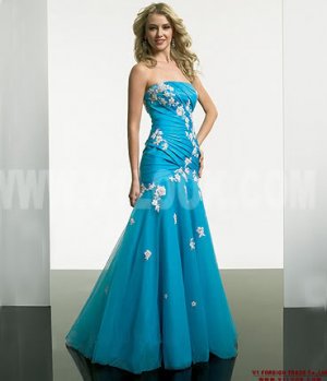 Strapless Style LACE Wedding Dress Bridesmaid Bridal Gown Custom