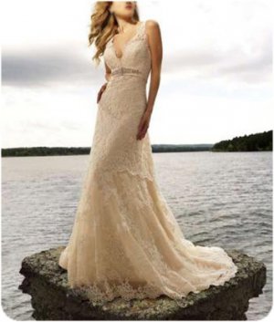 MODEST Style LACE Wedding Dress Bridesmaid Bridal Gown Custom