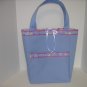 Tote Blue Bag lace trim