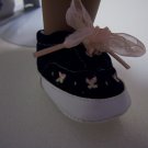 Doll Shoes Navy Velvet Sneaker Fit American Girl