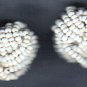 PRICES SLASHED-ACCESSOCRAFT WHITE SEED BEAD VINTAGE EARRINGS