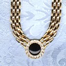 UNSIGNED BEAUTY ENAMEL AND CZ NECKLACE