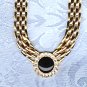 UNSIGNED BEAUTY ENAMEL AND CZ NECKLACE