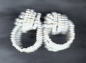PRICES SLASHED-ACCESSOCRAFT WHITE SEED BEAD EARRINGS