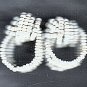 PRICES SLASHED-ACCESSOCRAFT WHITE SEED BEAD EARRINGS