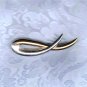 PRICES SLASHED-MONET DESIGNER SIGNED BITONE VINTAGE BROOCH PIN