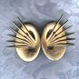 PRICES SLASHED-UNSIGNED BEAUTY VINTAGE GOLDTONE EARRINGS