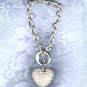 PRICES SLASHED-VINTAGE RHINESTONE AND SILVERTONE TOGGLE BRACELET