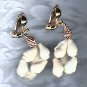 PRICES SLASHED-VINTAGE ISLAND SHELLS CLIP ON EARRINGS