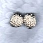PRICES SLASHED-UNSIGNED BEAUTY VINTAGE BRUSHED SILVERTONE EARRINGS