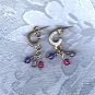 PRICES SLASHED-VINTAGE THREE BEAD SILVER HORSESHOE EARRINGS