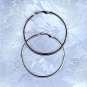 PRICES SLASHED-VINTAGE LARGE HOOP SILVERTONE POST EARRINGS