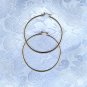 PRICES SLASHED-VINTAGE LARGE HOOP GOLDTONE POST EARRINGS