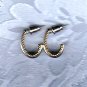 PRICES SLASHED-VINTAGE BITONE GOLDTONE SILVERTONE POST EARRINGS