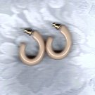 NEW ARRIVALS--CREAMY BEIGE FAUX JADE POST EARRINGS