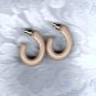 NEW ARRIVALS--CREAMY BEIGE FAUX JADE POST EARRINGS