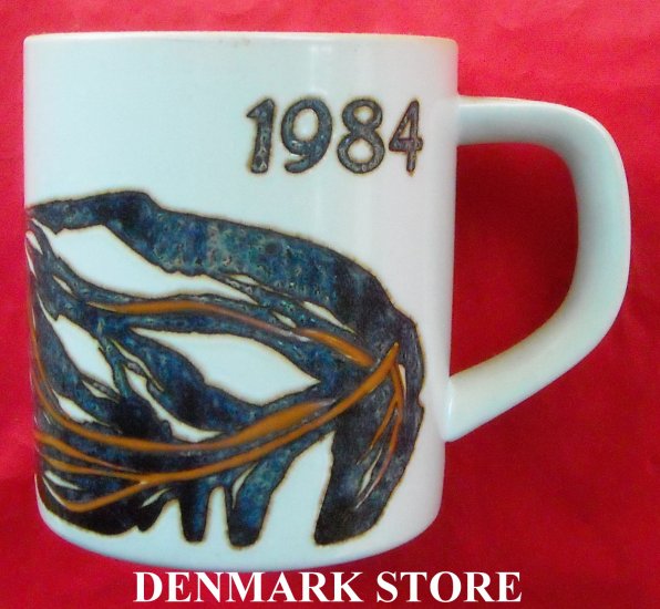Danish Royal Copenhagen Denmark Large Annual Mug 1984