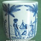 Rare Danish Virgin Islands Nymølle Small Vase Cup Blue