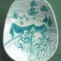 Vintage Viking Plate Danish Poul Høyrup Nymølle Small Dish Green