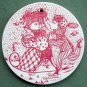 Danish Bjorn Wiinblad Nymolle January Wall Plate Red