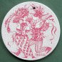 Danish Bjorn Wiinblad Nymolle February Wall Plate Red