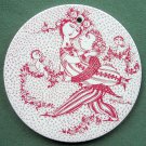 Danish Bjorn Wiinblad Nymolle March wall plate red Danish Bjorn Wiinblad Nymolle March wall plate red