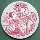Bjorn Wiinblad Nymolle Denmark June wall plate red Bjorn Wiinblad Nymolle Denmark June wall plate red