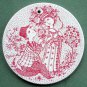 Bjorn Wiinblad Nymolle Denmark June wall plate red