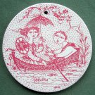 Danish Bjorn Wiinblad Nymolle July wall plate red Danish Bjorn Wiinblad Nymolle July wall plate red