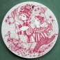 Danish Bjorn Wiinblad Nymolle August wall plate red