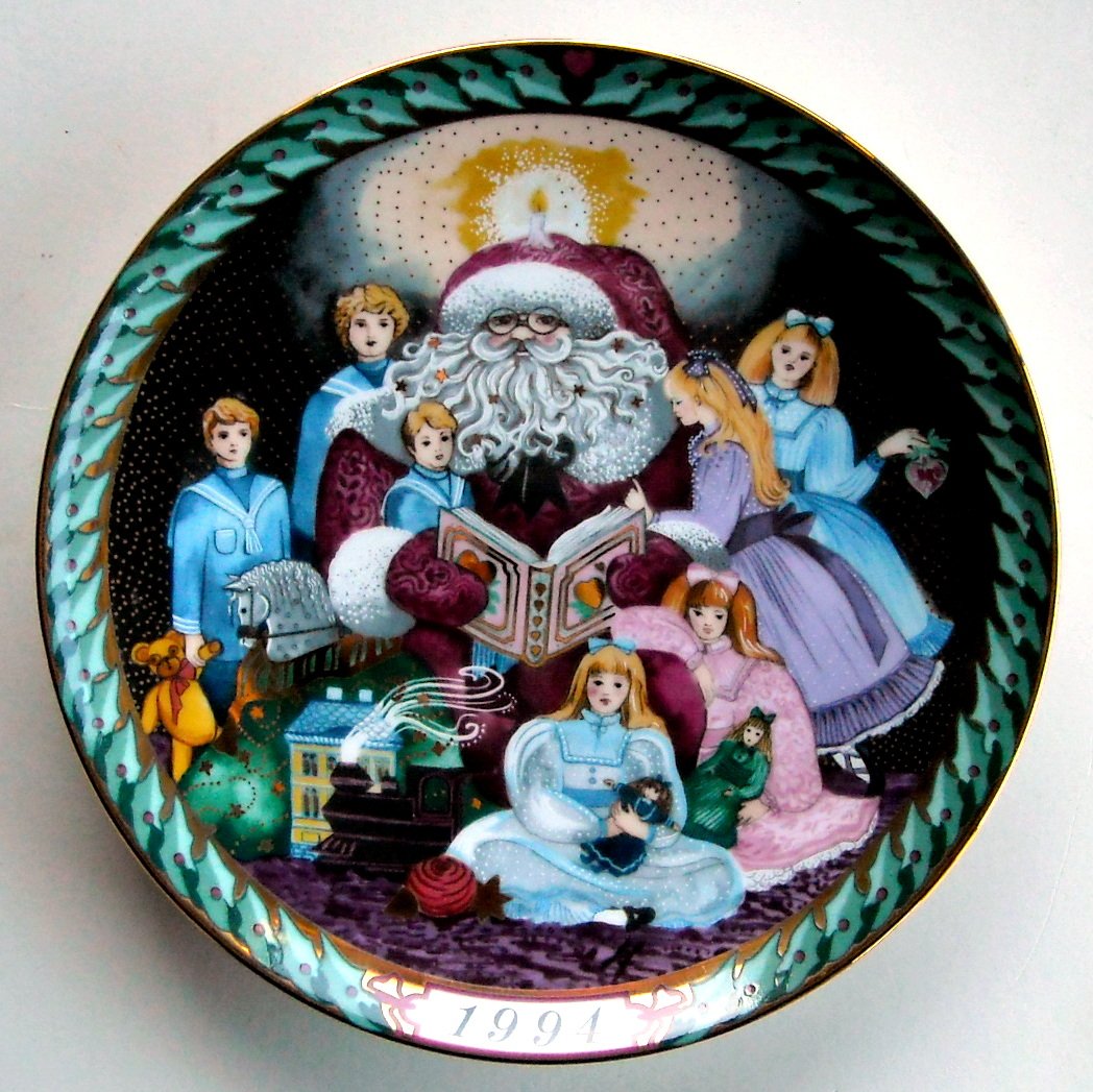 Danish Bing Grondahl Santa Claus Collection Christmas Stories Plate 1994