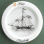 Holmegaard Copenhagen milk glass ships plate Elisabeth 1978