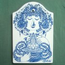 Danish Bjorn Wiinblad Nymolle Louise With The Desserts Tall Wall Plate Blue Danish Bjorn Wiinblad Nymolle Louise With The Desserts Tall Wall Plate Blue