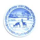 Royal Copenhagen 1987 Boxed Mini Christmas Plate