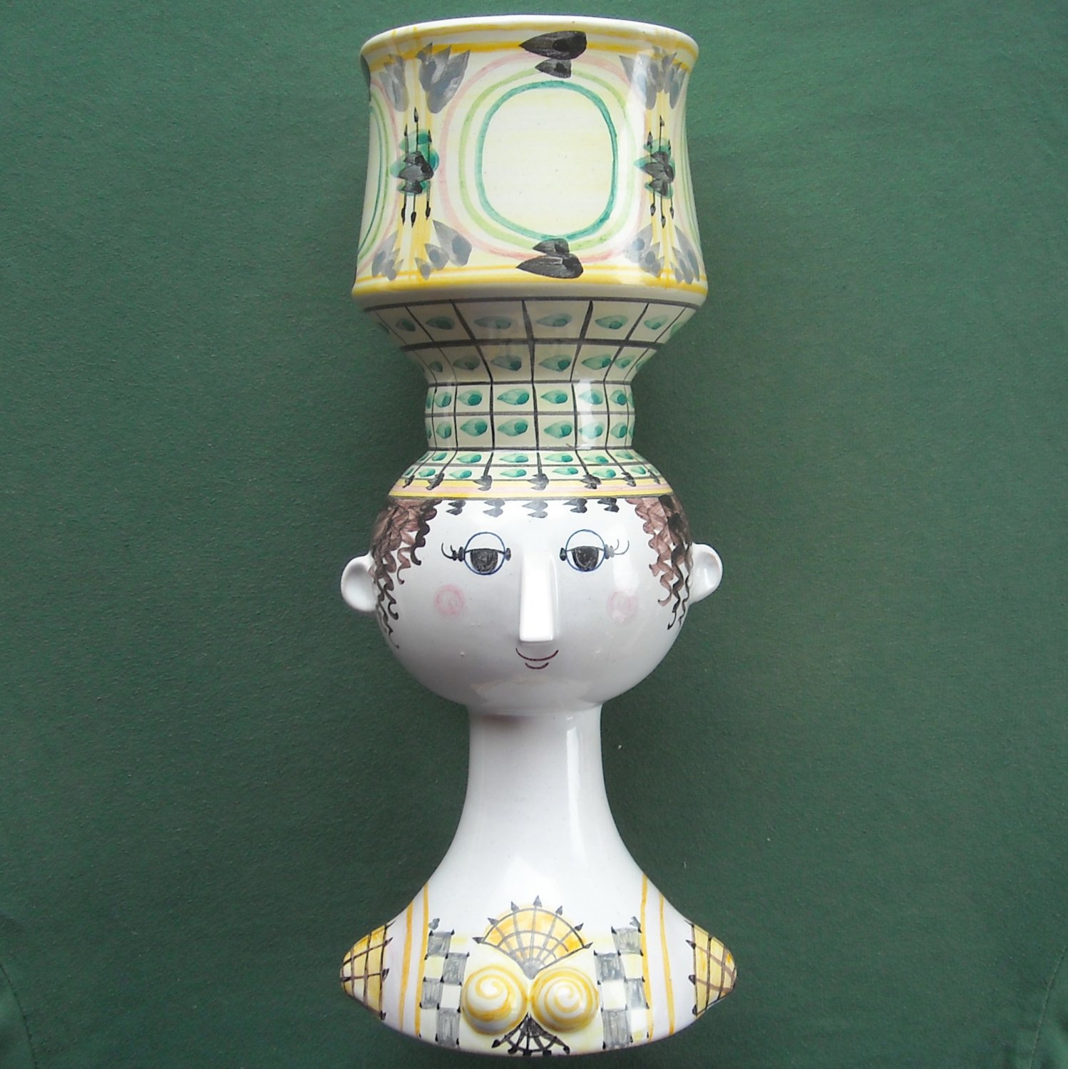 Vintage Rare Danish Bjorn Wiinblad Nymolle Large Head Vase