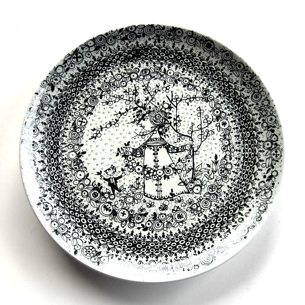 Bjorn Wiinblad The Seasons Spring Nymolle Wall Plate Black