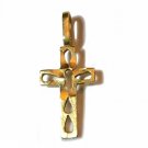 Vintage 14k Modernist Yellow Gold Cross/ Crucifix