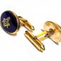 Vintage Signed Krementz Gold Overlay Masonic Cufflinks