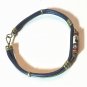 Vintage Peruvian Hand Painted Ceramic Llama Bead on Leather bracelet